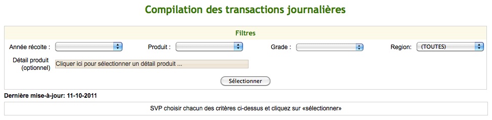Filtre de selection FPCCQ
